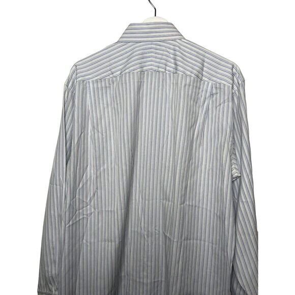 Tommy Bahama Mens Large Long Sleeve Stripe Button Down Shirt Blue White - Picture 10 of 12